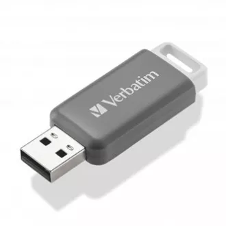 Verbatim USB flash disk, USB 2.0, 128GB, DataBar, šedý, 49456, pro archivaci dat