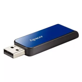 Apacer USB flash disk, USB 2.0, 32GB, AH334, modrý, AP32GAH334U-1, USB A, s výsuvným konektorem