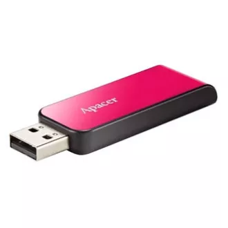 Apacer USB flash disk, USB 2.0, 32GB, AH334, růžový, AP32GAH334P-1, USB A, s výsuvným konektorem, DOPRODEJ
