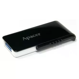 Apacer USB flash disk, USB 3.0, 64GB, AH350, černý, AP64GAH350B-1, USB A, s výsuvným konektorem, DOPRODEJ