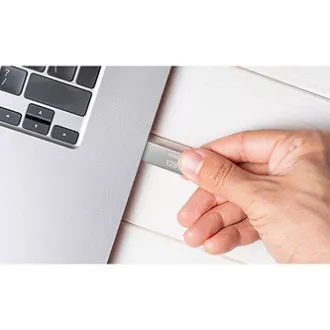 Kioxia USB flash disk, USB 3.0, 128GB, Biwako U366, Biwako U366, stříbrný, LU366S128GG4