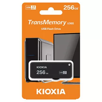 Kioxia USB flash disk, USB 3.0, 256GB, Yamabiko U365, Yamabiko U365, černý, LU365K256GG4