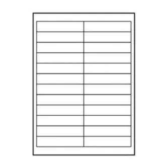 Logo etikety 100mm x 23mm, A4, matné, bílé, 24 etikety, 140g/m2, baleno po 25 ks, pro inkoustové a laserové tiskárny
