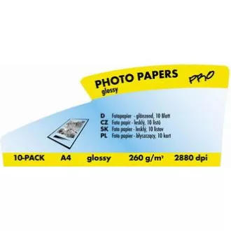 Logo 16066, foto papír, lesklý, bílý, A4, 260 g/m2, 2880dpi, 10 ks, inkoustový