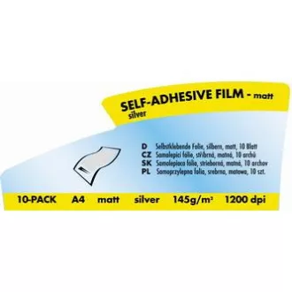 Logo samolepicí fólie, matná, stříbrná, A4, 145 g/m2, 1200dpi, 10 listů, pro laserové tiskárny, L