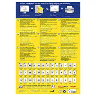 Avery Zweckform etikety 38 x 21.2 mm, A4, bílé, 65 etiket, baleno po 100 ks, 3666, pro laserové a inkoustové tiskárny, kopírky