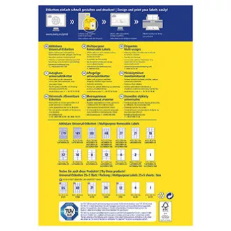 Avery Zweckform etikety 63.5mm x 29.6mm, A4, bílé, 27 etiket, odnímatelná, baleno po 25 ks, L4737REV-25, pro laserové a inkoustové