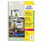 Avery Zweckform etikety 99.1mm x 67.7mm, A4, matné, bílé, 8 etiket, velmi odolné, baleno po 20 ks, L4715-20, pro laserové tiskárny