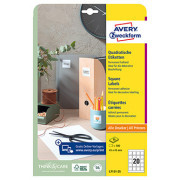 Avery Zweckform etikety 45mm x 45mm, A4, bílé, 20 etiket, pro umístění QR kódů, baleno po 25 ks, L7121-25, pro laserové a inkousto