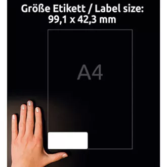 Avery Zweckform etikety 99.1mm x 42.3mm, A4, bílé, 12 etiket, velmi odolné, baleno po 40 ks, L7913-40, pro laserové tiskárny a kop Avery Zweckform etikety 99.1mm x 42.3mm, A4, bílé, 12 etiket, velmi odolné, baleno po 40 ks, L7913-40, pro laserové tiskárny a kop