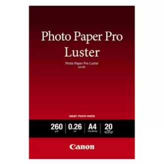 Canon Photo Paper Pro Luster, LU-101, foto papír, lesklý, 6211B006, bílý, A4, 260 g/m2, 20 ks, inkoustový