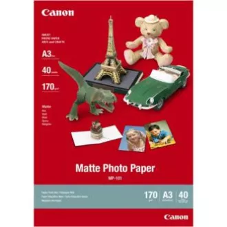 Canon Matte Photo Paper, MP-101 A3, foto papír, matný, 7981A008, bílý, A3, 170 g/m2, 40 ks, inkoustový