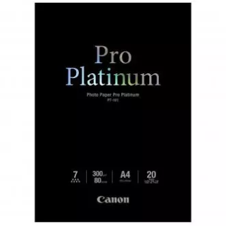 Canon Photo Paper Pro Platinum, PT-101 A4, foto papír, lesklý, 2768B016, bílý, A4, 300 g/m2, 20 ks, inkoustový