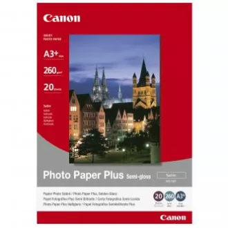 Canon Photo Paper Plus Semi-Glossy, SG-201 A3+, foto papír, pololesklý, saténový typ 1686B032, bílý, A3+, 13x19", 260 g/m2, 20 ks, Canon Photo Paper Plus Semi-Glossy, SG-201 A3+, foto papír, pololesklý, saténový typ 1686B032, bílý, A3+, 13x19", 260 g/m2, 20 ks,