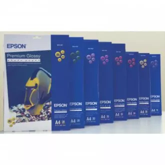 Epson Premium Semigloss Photo Paper, C13S041332, foto papír, pololesklý, bílý, Stylus Photo 880, 2100, A4, 251 g/m2, 20 ks, inkous