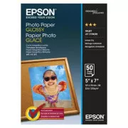 Epson Glossy Photo Paper, C13S042545, foto papír, lesklý, bílý, 13x18cm, 200 g/m2, 50 ks, inkoustový