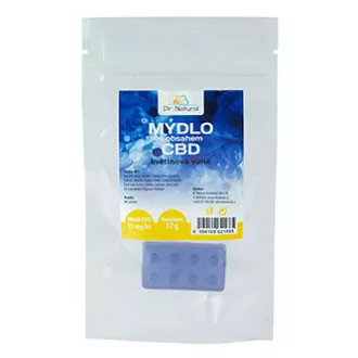 Mýdlo tuhé s obsahem CBD, 17g, květinová, s antioxidanty, Dr. Natural, DOPRODEJ