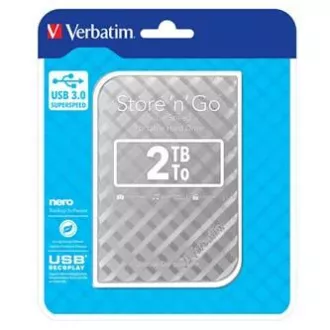 Verbatim externí pevný disk, Store N Go, 2.5", USB 3.0 (3.2 Gen 1), 2TB, 53198, stříbrný
