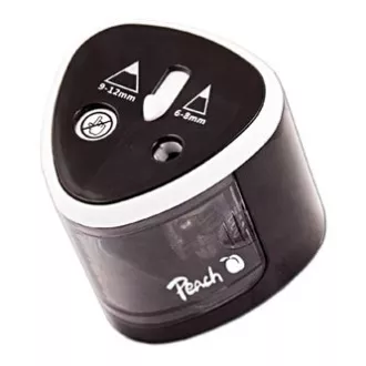 Ořezávátko elektrické, černé, pro silnou i tenkou tužku, Peach