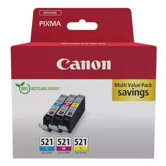 Canon CLI-521 (2934B015) - cartridge, color (barevná) multipack
