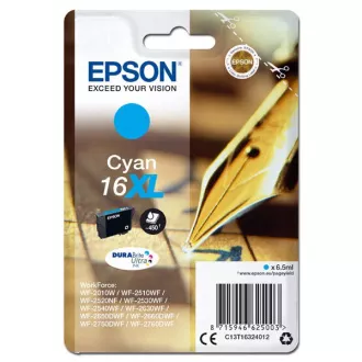 Epson T1632 (C13T16324012) - cartridge, cyan (azurová)