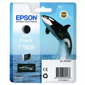 Epson T7608 (C13T76084010) - cartridge, matt black (matně černá) Epson T7608 (C13T76084010) - cartridge, matt black (matně černá)