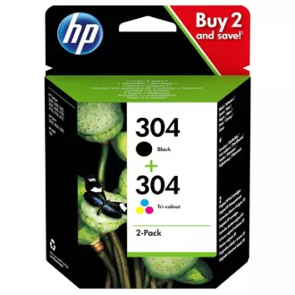HP 304 (3JB05AE) - cartridge, black + color (černá + barevná)