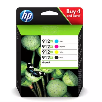 HP 912-XL (3YP34AE) - cartridge, black + color (černá + barevná) HP 912-XL (3YP34AE) - cartridge, black + color (černá + barevná)