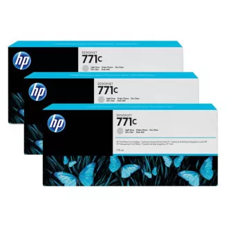 HP 771C (B6Y38A) - cartridge, light gray (světle šedá) 3ks HP 771C (B6Y38A) - cartridge, light gray (světle šedá) 3ks