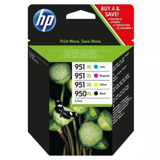HP 950-XL + 951-XL (C2P43AE) - cartridge, black + color (černá + barevná)