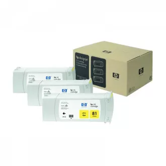 HP 81 (C4933A) - cartridge, yellow (žlutá)