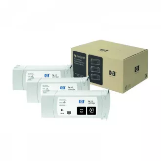 HP 81 (C5066A) - cartridge, black (černá) 3ks HP 81 (C5066A) - cartridge, black (černá) 3ks