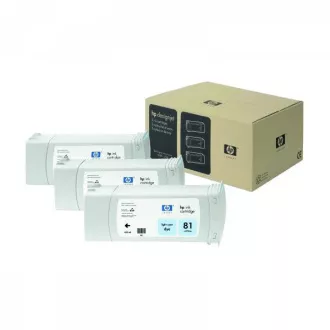 HP 81 (C5070A) - cartridge, light cyan (světle azurová) 3ks HP 81 (C5070A) - cartridge, light cyan (světle azurová) 3ks