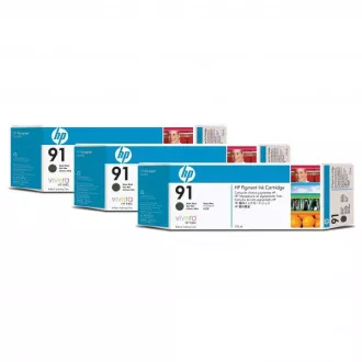HP 91 (C9480A) - cartridge, black (černá) 3ks HP 91 (C9480A) - cartridge, black (černá) 3ks