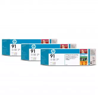 HP 91 (C9482A) - cartridge, light gray (světle šedá) 3ks HP 91 (C9482A) - cartridge, light gray (světle šedá) 3ks