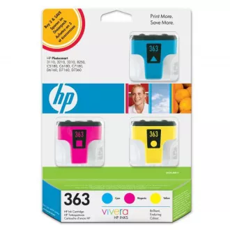 HP 363 (CB333EE#301) - cartridge, color (barevná) 3ks
