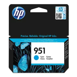 HP 951 (CN050AE#301) - cartridge, cyan (azurová)