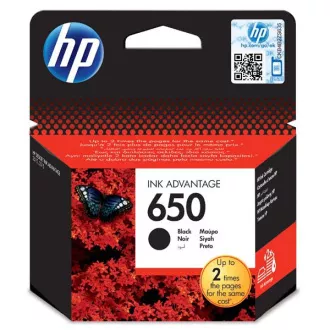 HP 650 (CZ101AE#302) - cartridge, black (černá)