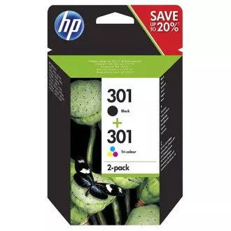 HP 301 (N9J72AE#301) - cartridge, black + color (černá + barevná)