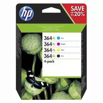 HP 364-XL (N9J74AE) - cartridge, black + color (černá + barevná)