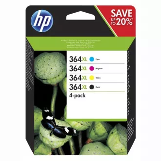 HP 364-XL (N9J74AE#301) - cartridge, black + color (černá + barevná)
