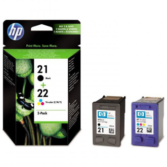 HP 21 + 22 (SD367AE) - cartridge, black + color (černá + barevná) 2ks
