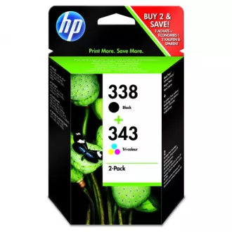 HP 338 + 343 (SD449EE#231) - cartridge, black + color (černá + barevná) 2ks