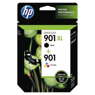 HP 901 (SD519AE) - cartridge, black + color (černá + barevná) HP 901 (SD519AE) - cartridge, black + color (černá + barevná)
