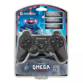 Gamepad Defender Omega, 12tl., USB, černý, vibrační, Windows R XP/VISTA/7/8/10