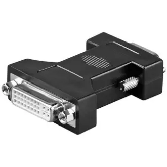 Video redukce, VGA (D-Sub) samec - DVI (24+5) samice, černá Video redukce, VGA (D-Sub) samec - DVI (24+5) samice, černá