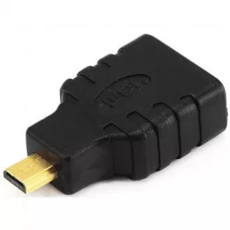 Video redukce, micro HDMI samec - HDMI samice, černá, Logo zlacené konektory Video redukce, micro HDMI samec - HDMI samice, černá, Logo zlacené konektory