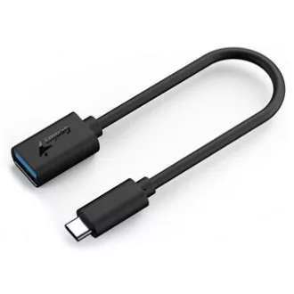 USB redukce, (3.0), USB C samec - USB A samice, černá, Genius USB 3.0, až 5Gbps