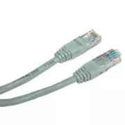 Síťový LAN kabel UTP patchcord, Cat.6, RJ45 samec - RJ45 samec, 2 m, nestíněný, šedý, economy