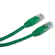 Síťový LAN kabel UTP patchcord, Cat.5e, RJ45 samec - RJ45 samec, 5 m, nestíněný, zelený, economy